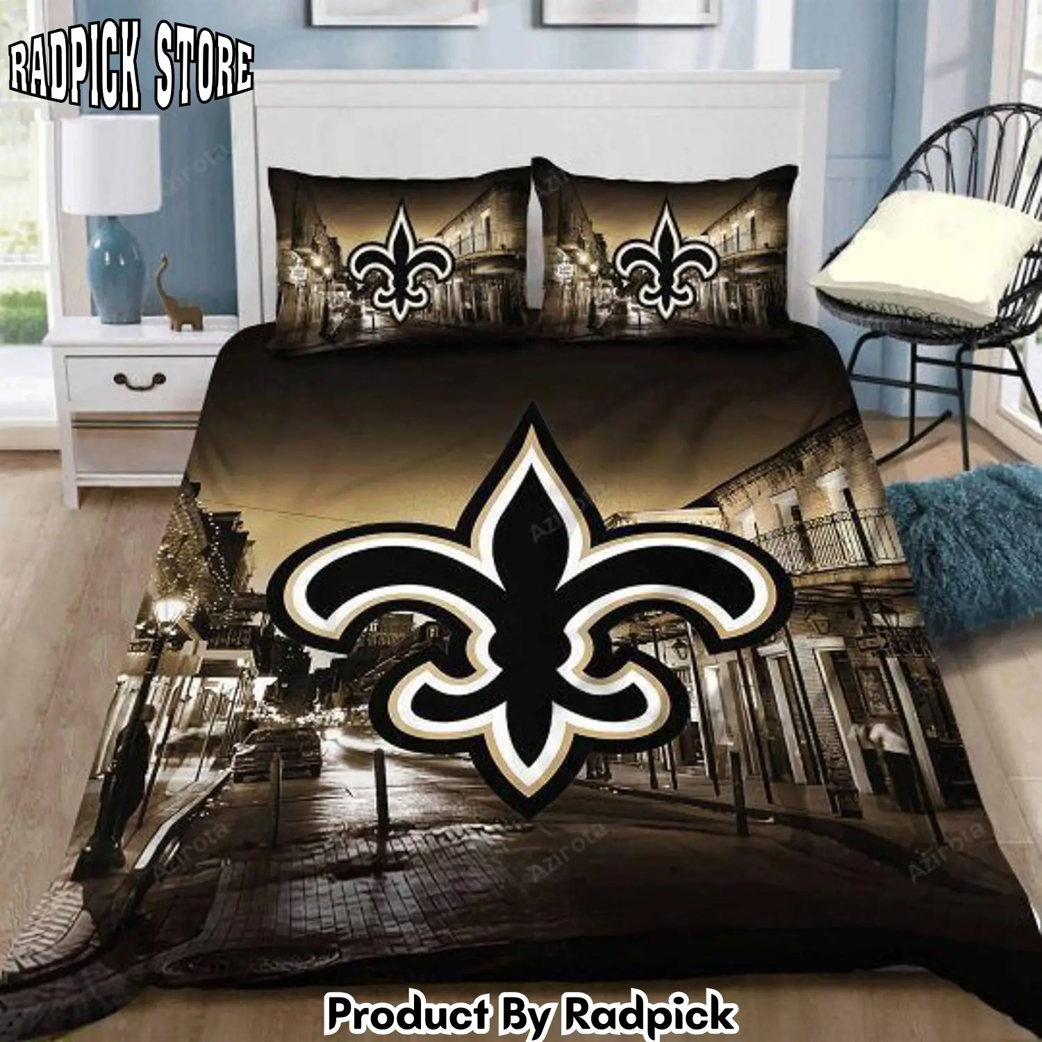Radpick v6 new orleans saints bedding set ver 2 duvet cover pillow cases decor home rp327513